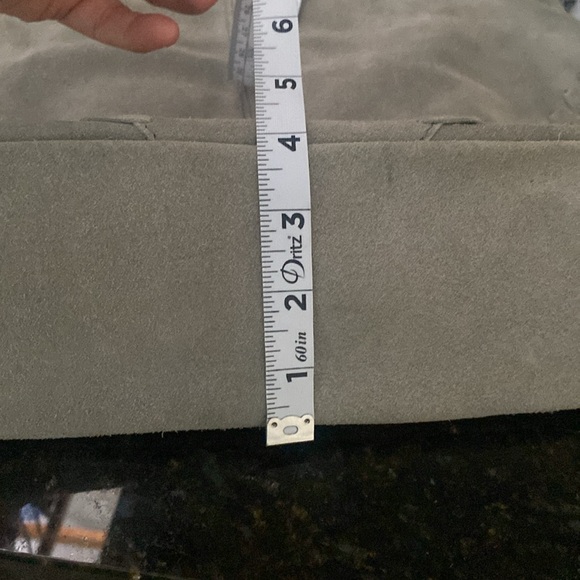 ASOS suede studstitch shopper bag gray tassel large shoulder bag tote - Picture 11 of 11